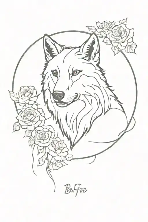 Blacl Wolf Blended By Roses Growing With Be Free Be Wild