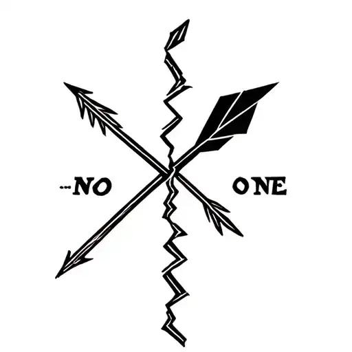 An Arrow Broken In The Middle Where It Says Trust No One