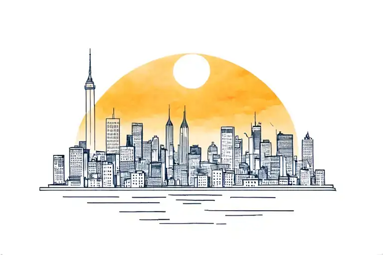 Haron On The Background Of The City At Night