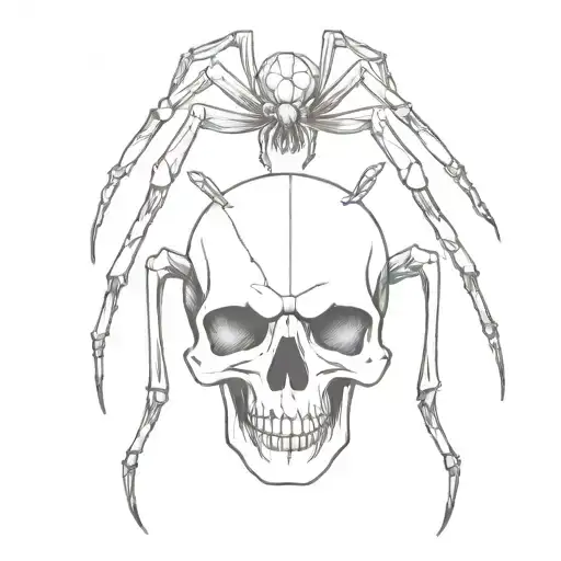 A Spider With A Human Skull Body And Bone Legs