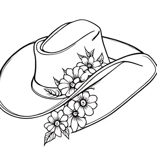 Cowboy Hat With Flowers