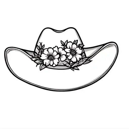 Cowboy Hat With Flowers