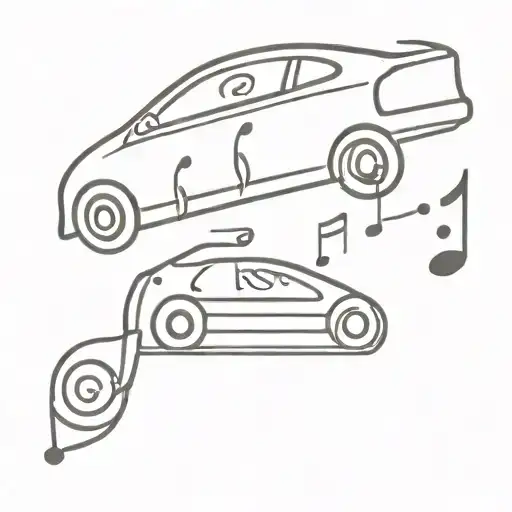 Car Music Notes Floating