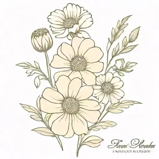 Marigold And Daisy Flower Bouquet