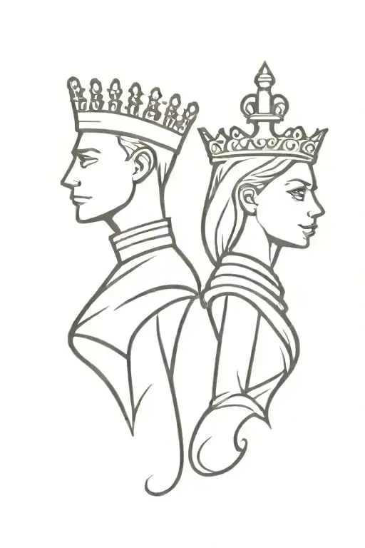 Chess King Masculine And Chess Queen Feminine