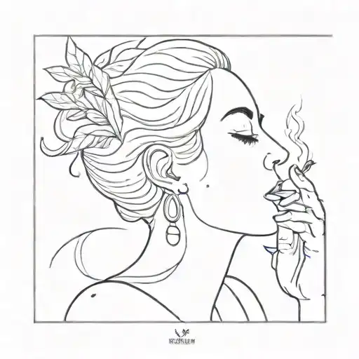 Woman Smoking Weed Spiritual Journey