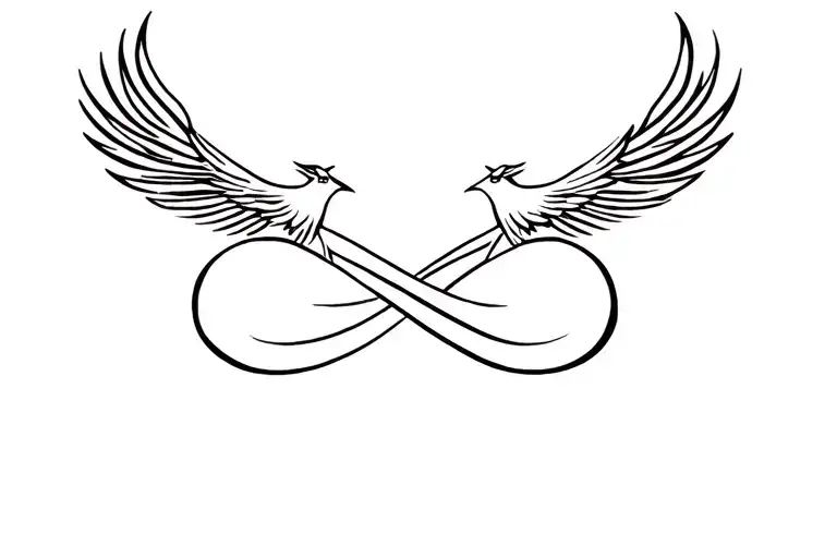 Phoenix And Infinity Symbol Intertwined