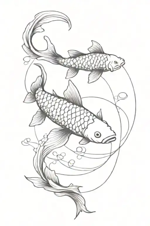 Carpes Koi Fish Swimming