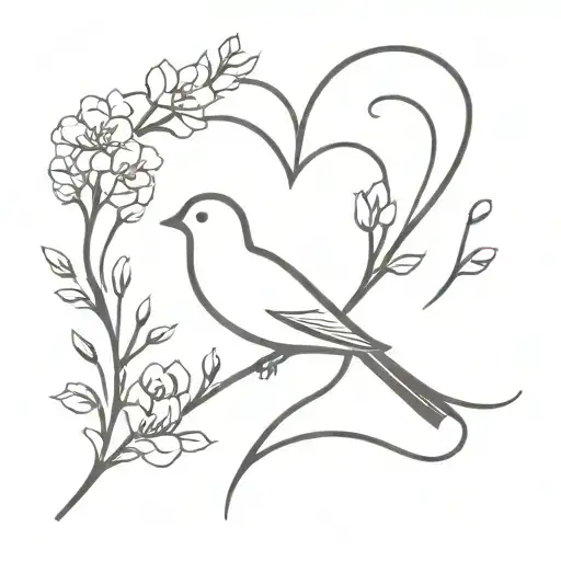 Heart And Bird