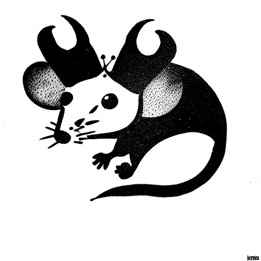 Punker Rat With Crown