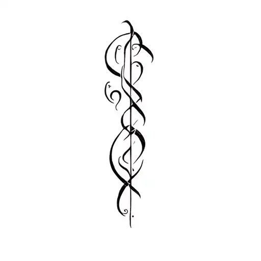 Lord Of The Rings Fine Line Tattoo In Elvish Writing