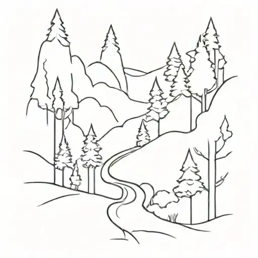 Forest Road Leading To Nowhere