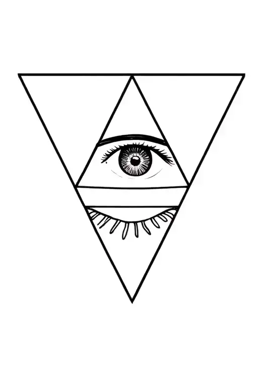 Simple Triangle With Girl Eye Inside