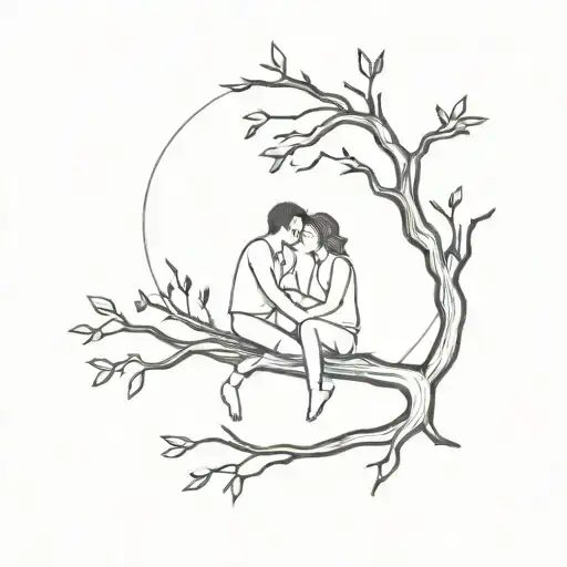 My Beloved And Me Sitting In A Tree