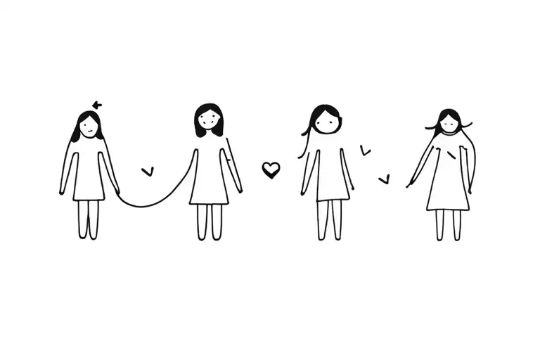 Friends Matching Tiny Tatoo Design