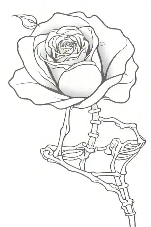Skeleton With A Rose