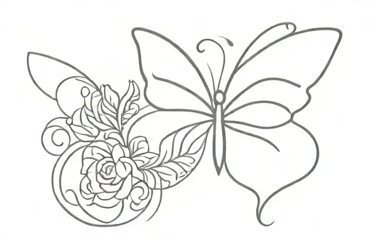 Strength Cancer Ribbon Butterfly Emerging
