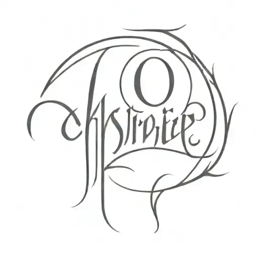 The Name Christopher In Gothic Style