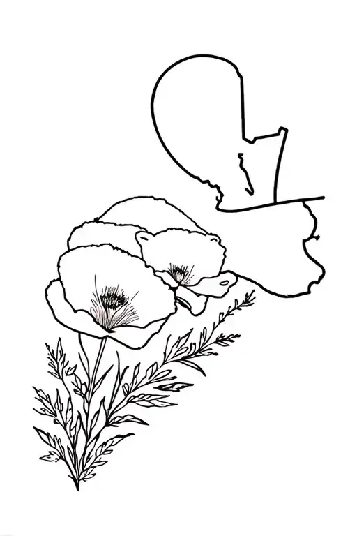 Colorado And California Poppy Bear