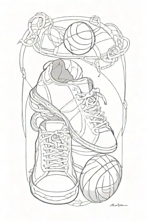 Basketball And Ballet Shoes Gracefully