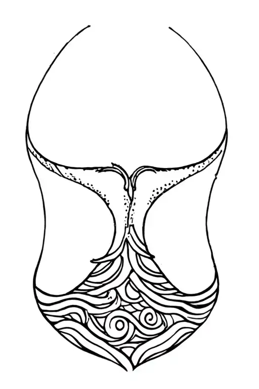 Whale Tail And Waves