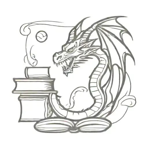 Dragon And Books