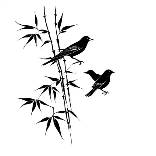 Bamboo And Crow