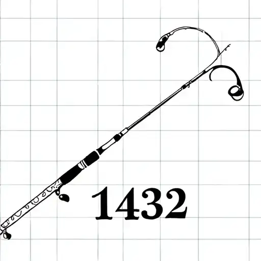 Fishing Rod That Incorporates The Number 1432 And Somehow Includes Santa