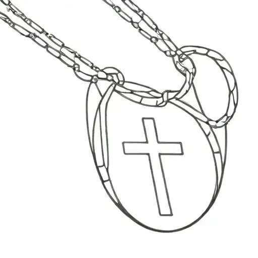 Cross Necklace Wrapped