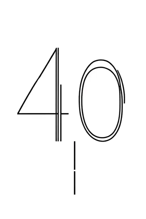 The Number 40 Combined With The Number 41 In Bold Letters