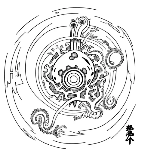 Anatomical Heart With Naruto And Dragon Ball Elements