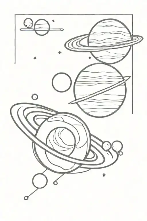 Mars And Saturn Planet