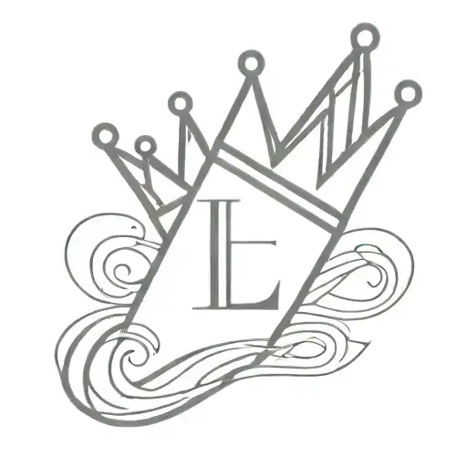 Letter L With A Crown Hanging