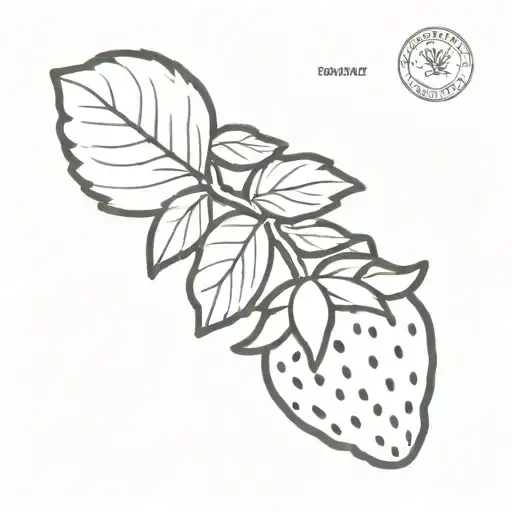 Cute Minimalist Dainty Postage Stamp With Strawberry On It
