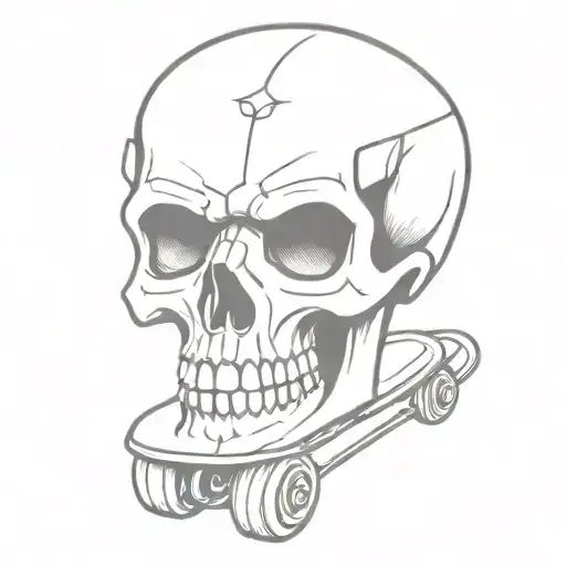 Inline Skate Skull