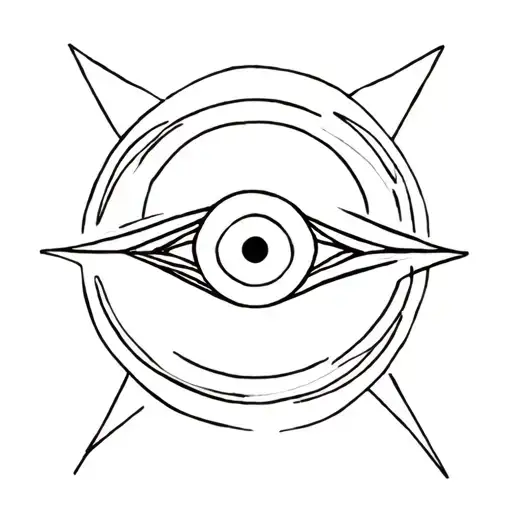 Horos's Eye And Taurus Zodiac Symbol