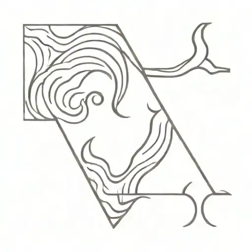 Mini Separate Puzzle Tiles With Fire And Water Waves