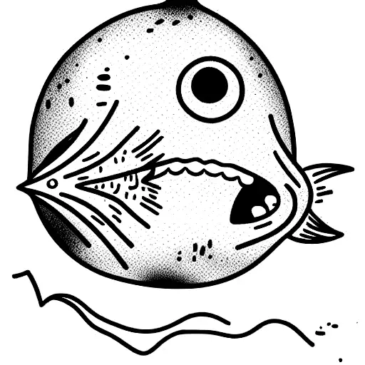 Deep Sea Angler Fish In The Style Of Dan Scanlon