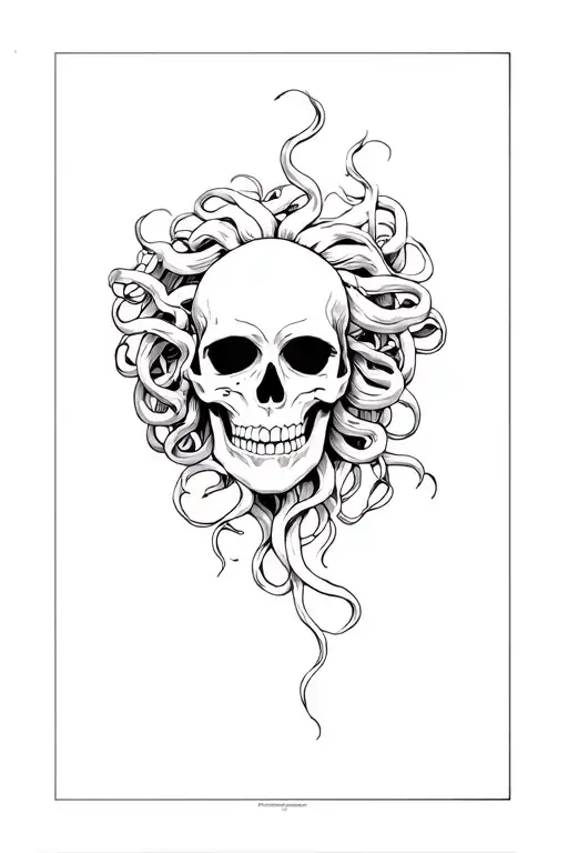 Medusa With Skull Mask