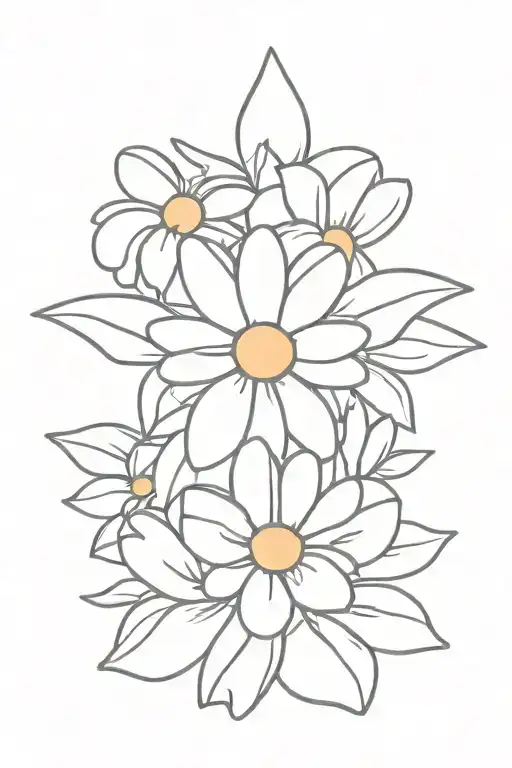 Daisy With Christian Cross Intertwined