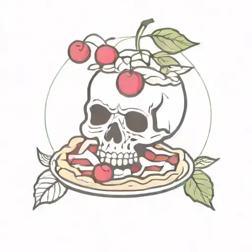 Cherry Pie With Skull