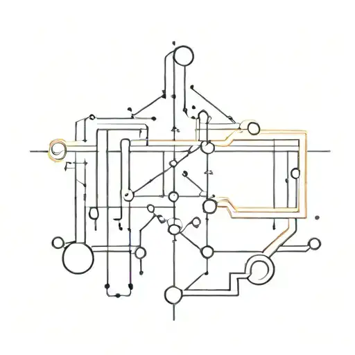 Circuit Line Art Summing