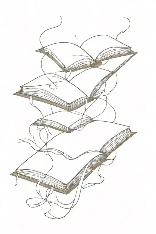Pages Of A Book Floating Away