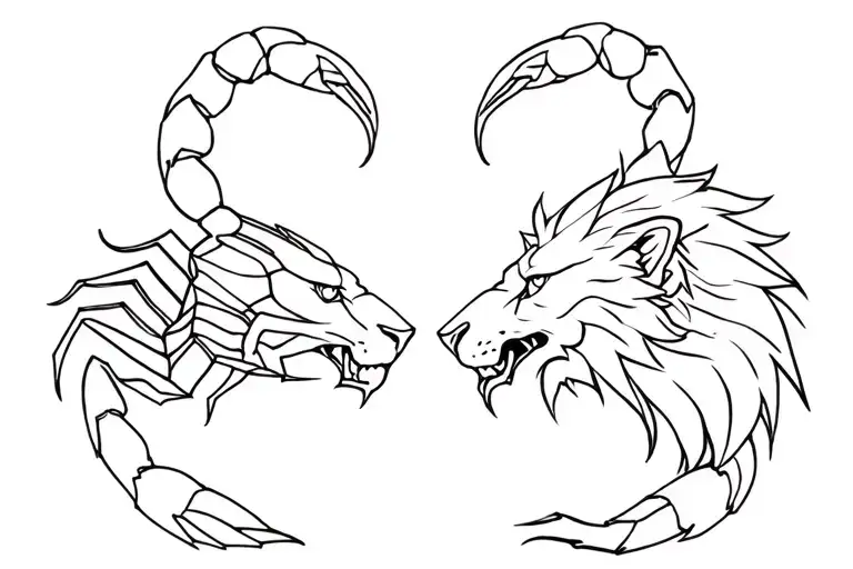 Scorpion Et Lion