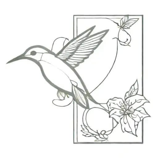 Hummingbird Holding A Letter