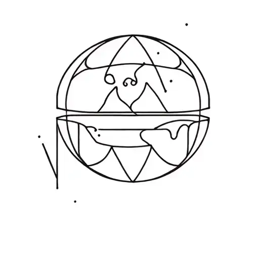 Geometric Tattoo Element Earth Air Water And Air