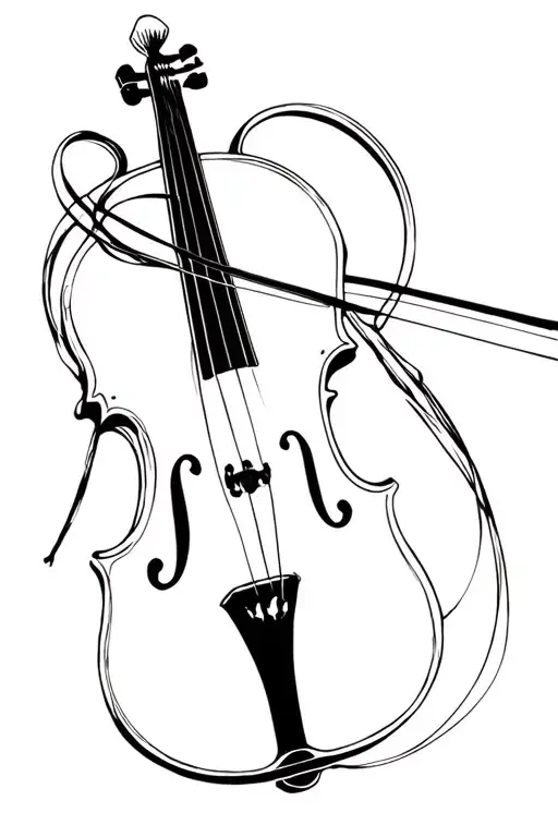 Violin Stick With Camera Film Reel Unraveling