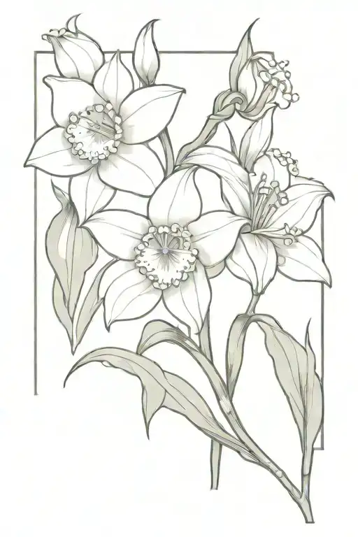 Daffodil And Lily Of The Valley Flower