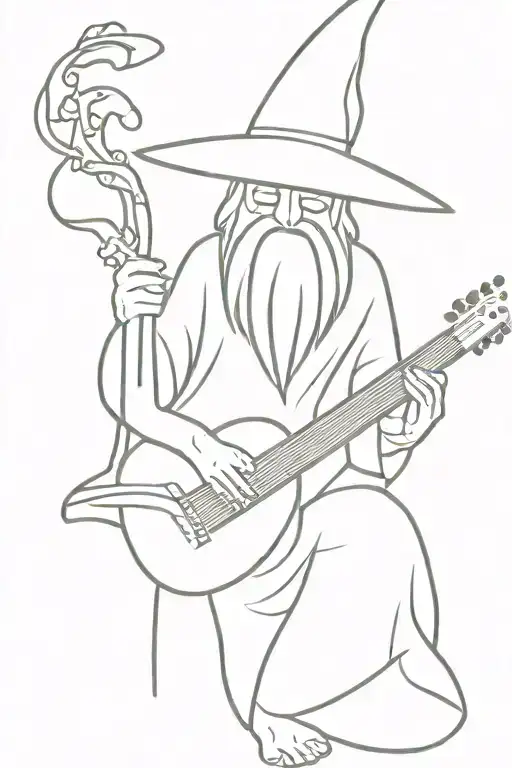 Wizard Playing Guitar