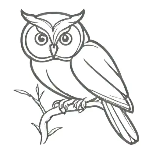 Owl Perched On A Branch